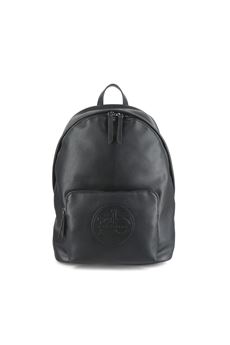 BLACK MEN'S BACKPACK IN ECO-LEATHER ROCCO BAROCCO ROCCO BAROCCO | RBRB10302NERO